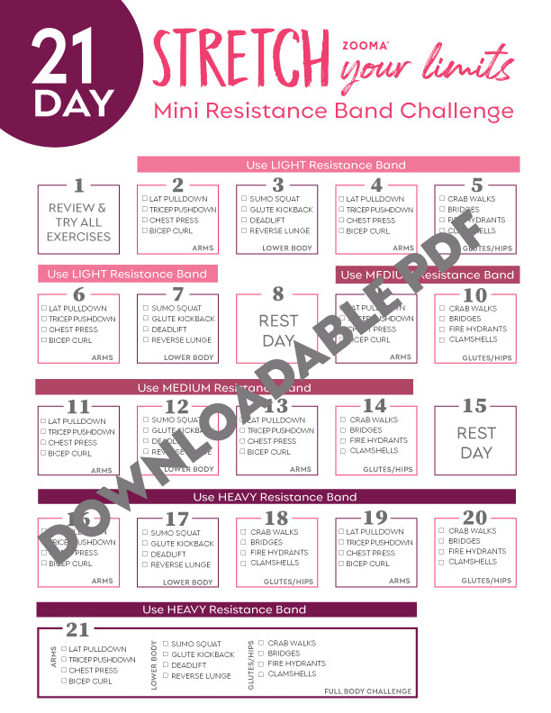 Stretch Your Limits 21 Day Resistance Band Challenge DOWNLOAD