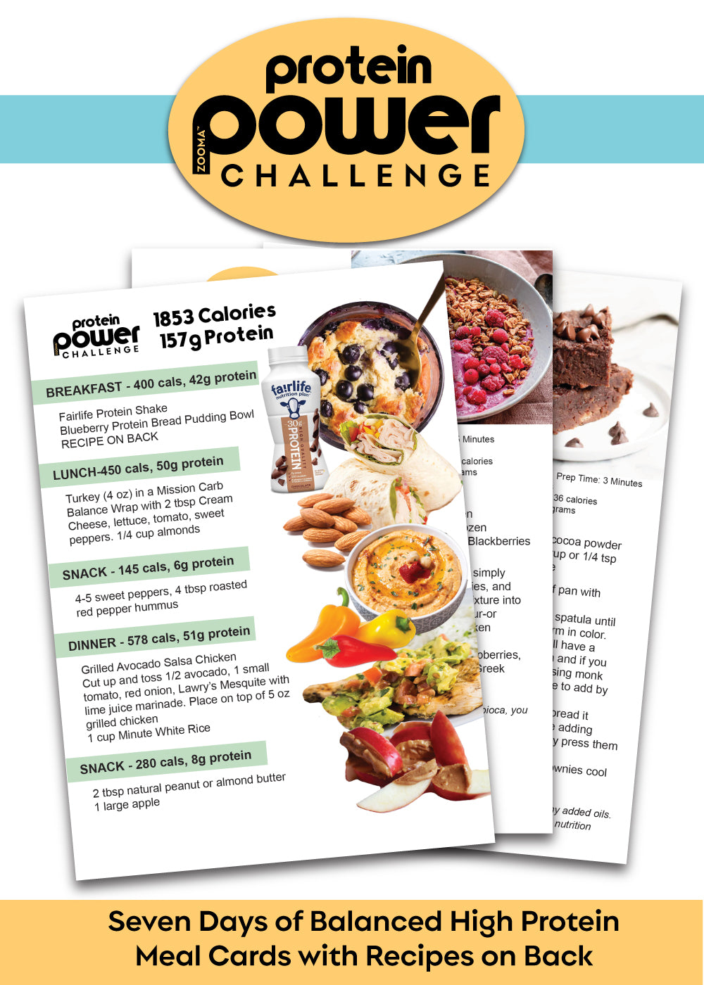 ZOOMA Power Protein 7 Day Meal Cards